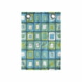thumbnail image 1 of Abstract Hanging Pocket Organizer, Modern Geometric Pattern with Nested Quirky Rectangles in Aqua Color Palette, Printed Polyester Storage Bag with Pockets, 14" x 20", Multicolor, 1 of 2