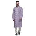 thumbnail image 1 of Atasi Kurta Pyjama de Fête pour Hommes Col Mandarin Manches Longues Kurta Pyjama Ethnique, 1 of 5
