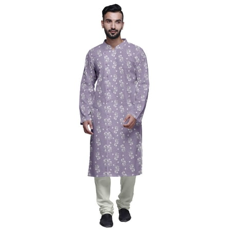 

Atasi Party Wear Kurta Pajama For Men Mandarin Collar Long Sleeve Ethnic Kurta Pajama