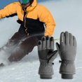 thumbnail image 1 of Guantes cálidos de invierno Baoblaze Pantalla táctil antideslizante Gris L Guantes de ciclismo cálidos, 1 of 8