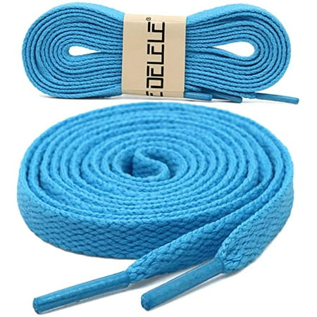 

Wish 2 pairs of flat shoe laces suitable for skateboard shoes and sports shoes 35.43 Inch（Light Blue） S2749