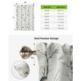 thumbnail image 6 of Vintage Botanical Tie Up Curtains for Window, Birds Branch Watercolor Floral Thermal Insulted Balloon Shade Adjustable Rod Pocket Curtains Valance Panels for Kitchen Bathroom Café 34 x 45, 6 of 7
