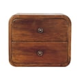 thumbnail image 2 of Lesuto Floating Mini Chestnut nightstand - Minimalist Style, Wood, 2 Drawers, 2 of 12