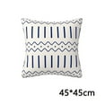 thumbnail image 2 of Fundas de almohada para exteriores, juego de 4 en azul marino y blanco, cremallera oculta, estampado de dalias en azul polvoriento por ambos lados, aptas para decoración de interiores y uso en, 2 of 6
