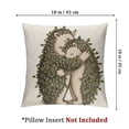 thumbnail image 4 of Acheng Cute Animal Throw Pillow Cases Home Decorative Hedgehog Hug Each Other Sweet Pillow Cover Super Soft Square Pillowcase Friends Lover Couple Gifts,Set of 2 White(Two Sides Print) 18x18in, 4 of 7
