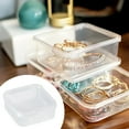 thumbnail image 6 of 100 Pcs Mini Clear Plastic Container, 2.2 x 2.2 x 0.8 in Square Organizer with Lid, Stackable Small Parts Container for Beads Jewelry Art Crafts, 6 of 6