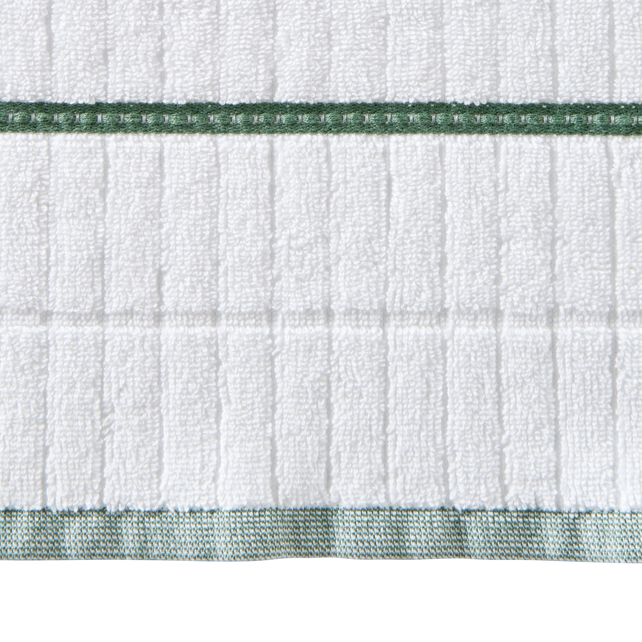 Better Homes & Gardens Soft Cotton Textured 4 Piece Bath Towel Set,Green Ash