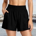 thumbnail image 2 of SHTXOZHI Plus Size Womens Shorts High Waisted Running Yoga Shorts Stretch Biker Shorts with Deep Side Pockets, 2 of 8