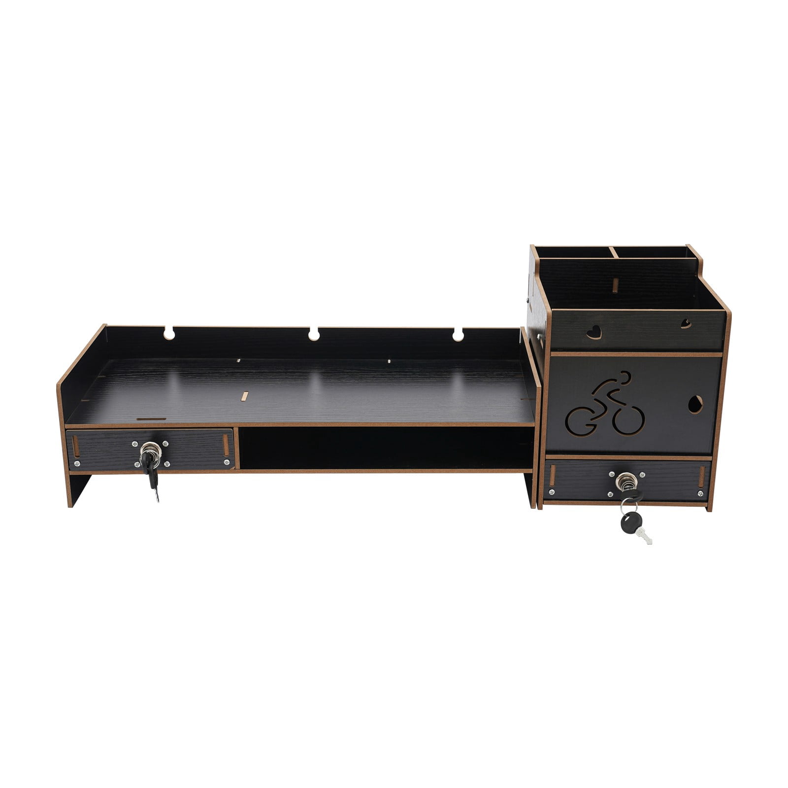 TFCFL Rectangle Desktop Monitor Stand Monitor Riser Computer Monitor Booster Stand with Storage Organizer