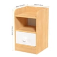 thumbnail image 2 of Limorve Solid Wood Bedside Table with Drawer & Shelf, Rustic Nightstand for Bedroom, Living Room End Table, Couch Side Table, Home Decor, 2 of 9