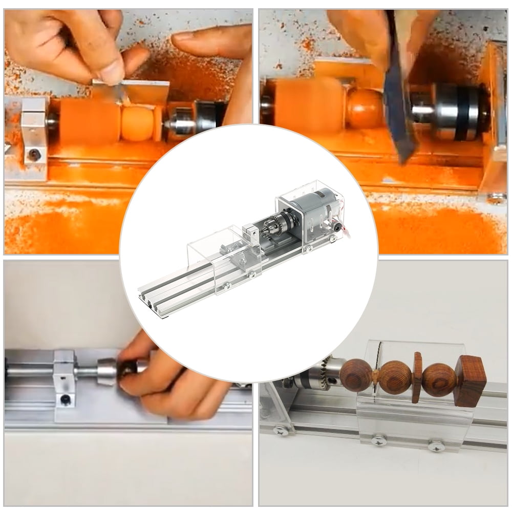 HNIWDJ 100W Beads Machine Miniature Lathe Buddha Pearl Grinding Polishing Beads Wood Working DIY Lathe Drill Rotary Tool