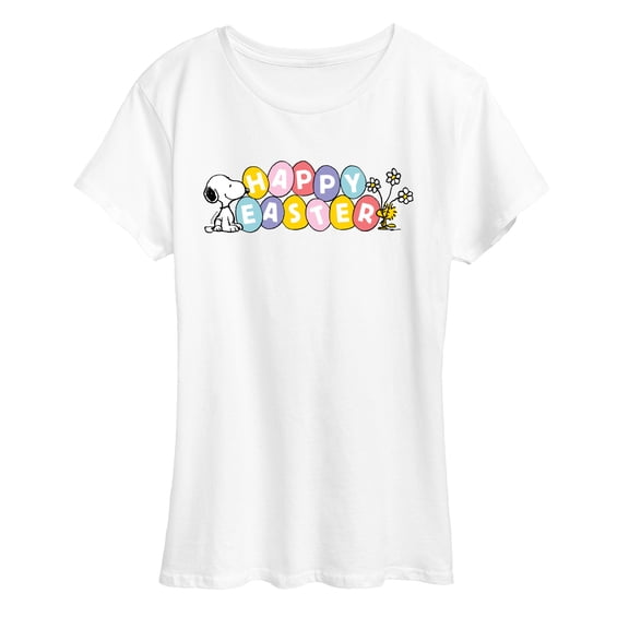 Peanuts - Happy Easter Color Eggs - Women's Short Sleeve Graphic T-Shirt