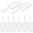 thumbnail image 1 of EeaseMX 8Pcs Plastic Scoop Mini Clear Harina Ice Candy Postre Buffet Popcorn Scoop Shovel (Blanco), 1 of 7