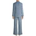 thumbnail image 2 of Secret Treasures Women's and Women's Plus Traditional Notch Collar Long Sleeve Top and Pants Pajama Set, 2 of 6