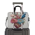 thumbnail image 2 of Iauyy 16inch Laptop Briefcase for Men/Women , Detachable Strap & Padded Compartment，Water-Resistant BagBusiness Travel File and Notepad,Roses and Peonies Form, 2 of 7