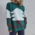 thumbnail image 2 of Christmas Sweaters for Women Reindeer Print Sweater Casual Round Neck Pullover Tops Knitted Holiday Party Sweater Top on Womens Sweatshirt, 2 of 5