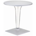 thumbnail image 1 of Table de Salle à Manger Ronde de Glace Gris Argenté 24 Pouces., 1 of 1