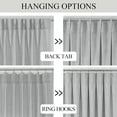 thumbnail image 5 of Gray Pinch Pleated Semi Sheer Curtains Textured Light Filtering Window Curtains 63 inches for Living Room Bedroom Silver Grey Pinch Pleat Drapes with Hooks Back Tabs 2 Panels 40" Wx63 L, 5 of 15