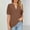 Brown, variant on Summer Shirts For Women Sevevn Women's Fashion Casual Short Sleeve Solid Colour V-Neck Blouse