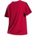 thumbnail image 5 of Men's Big and Tall Swim Shirt Short Sleeve UPF 50+ Sun Protection SPF UV Moisture Wicking Lightweight Quick Dry Rash Guard Size M-5XL Red, 5 of 7