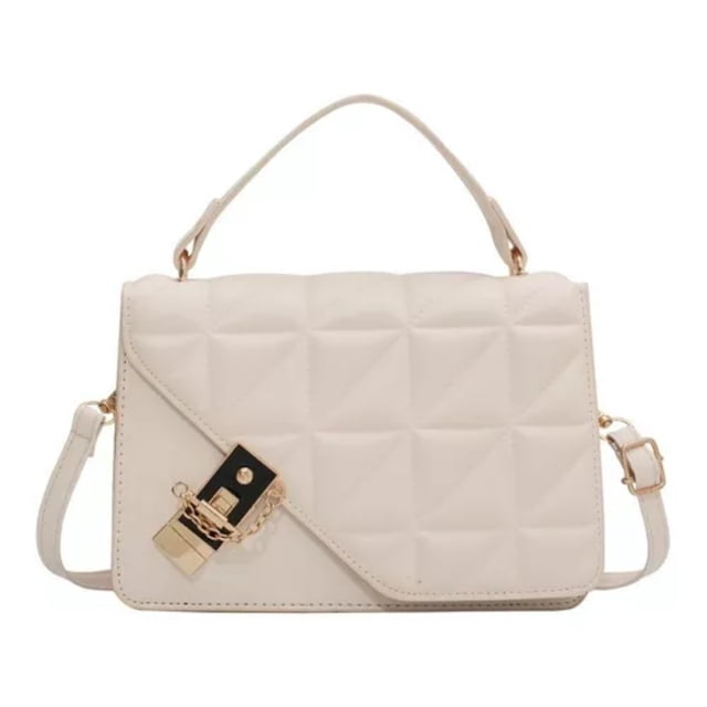 Bolso Bandolera De Un Hombro Con Cadena De Metal Blanca BLOSOOM PU