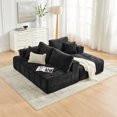 thumbnail image 6 of Leumius 108" L-Shaped Sectional Sofa,Chenille Boneless Couch, Modern 3-Seat Upholstered Cloud Couch Sectional with Deep Seat and Cup Holders for Living Room,No Assembly Required,Black, 6 of 14
