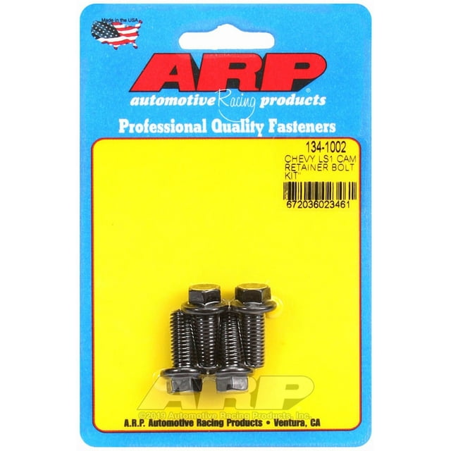 ARP Auto Racing Camshaft Bolt 134-1002 Chevy GenIII/LS Series Small Block; 180000 Pounds Per Square Inch Tensile Strength; M8 x 1.25 Inch Thread Size; 20 Millimeter Under Head Length