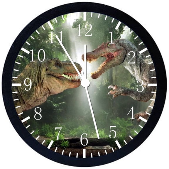 12 Inch Dinosaur Wall Clock Non-Ticking Silent Battery Operated Wall Decor for Home/Office/School/Kitchen/Bedroom/Living Room