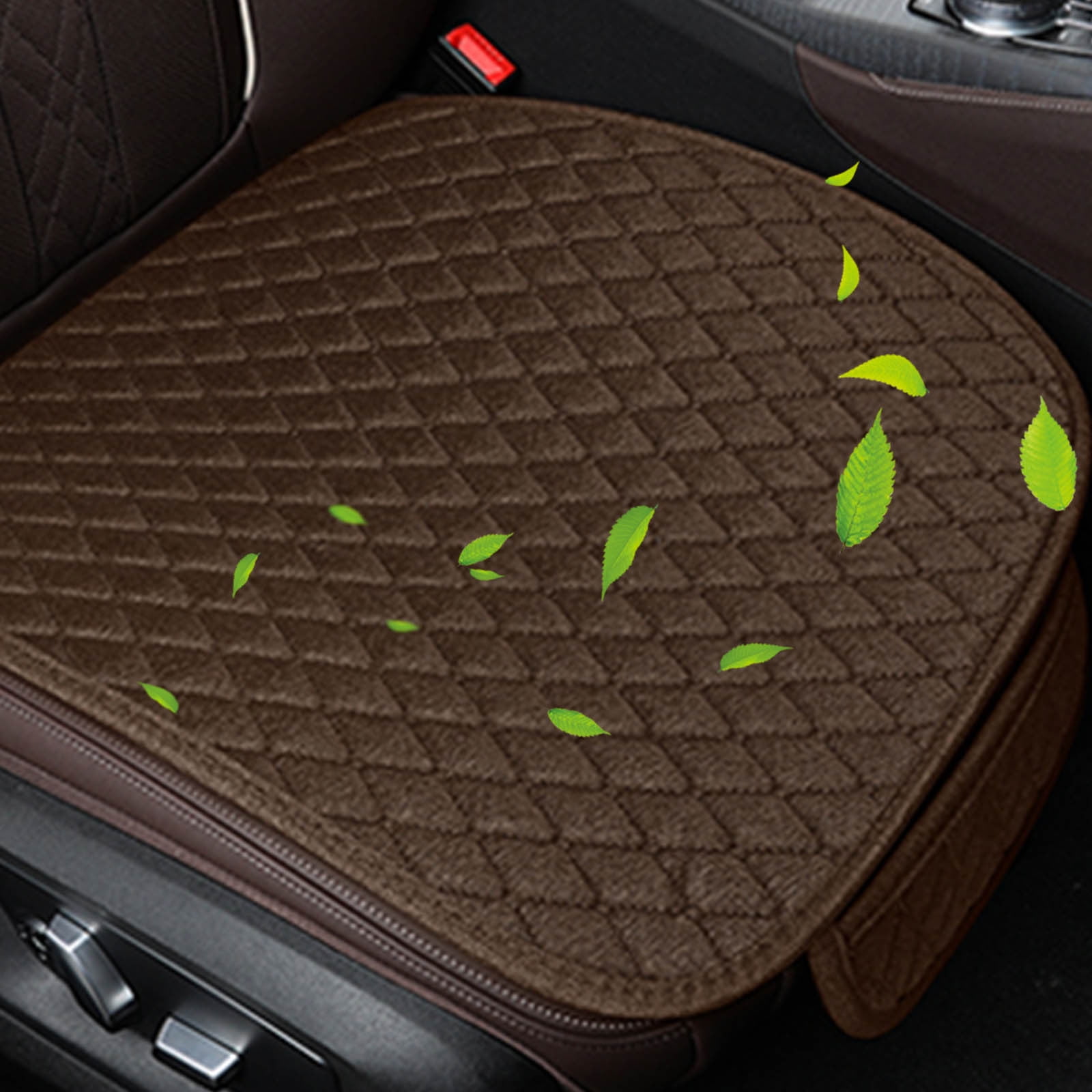 Yatlte Linen Car Seat Covers Cushion with Storage Pocket, Luxury Include Front Car Seat Protector and RearCar Seat Cushion, Compatible with 95% Vehicles, Fit for Cars Truck SUV