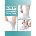thumbnail image 3 of JTCAREERS 5 Pairs Wide Diabetic Socks for Men Women, Plus Size Loose Fit Non-Binding Socks for Edema, Lymphedema, Swollen Feet, Bariatric, Hospital Cast - 2 White & 3 Black, 3 of 7