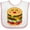 White and Pink, variant on Inktastic Hamburger Kawaii Boys or Girls Baby Bib