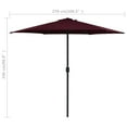 thumbnail image 4 of vidaXL Garden Parasol Green Polyester Large Tiltable Garden Parasol, 4 of 49