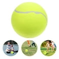 thumbnail image 3 of 1pc 20cm Inflatable Flannel Ball Large Signature Tennis Rubber Ball for Children Outdoor Sports(Yellow), 3 of 9