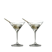 Riedel Vinum Crystal Inverted Cone Shaped Martini Glass, 4.5 Ounce (2 pack)