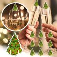 thumbnail image 2 of 40 piezas de adornos navideños para copas de vino, decoración de tarjetas para copas de mesa, 2 of 5