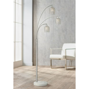 Arch Floor Lamp Brushed Nickel, Broadway 3 Light 4 Way Switch Arch Floor Lamp