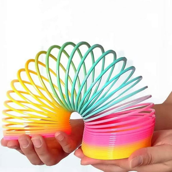 GHSDFBB Slinkys Spring Toy,Rainbow Magic Spring Toy for Party Favors Gifts, Stress Relief, Great for Small Party Favor, Stocking Stuffers for Kids & Adults( Size 9*8.7cm)…