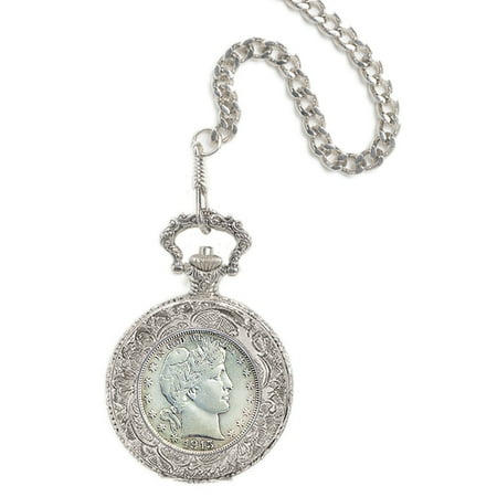 American Coin Treasures American Coin Treasures Silver Barber Half Dollar Men's Pocket Watch