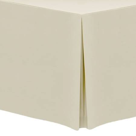 

Ultimate Textile 6 ft. Fitted Polyester Tablecloth - for 24 x 72-Inch Banquet and Folding Rectangular Tables - 42 H Tan Beige