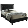 thumbnail image 1 of Better Home Products Monica Velours Rembourré Lit Plate-Forme Complète en Noir, 1 of 8