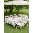 thumbnail image 3 of Outdoor Tablecloth with Umbrella Hole and Zipper, Spring Floral Rectangle Table Cloth 52x70 Inch Waterproof Tablecloth, Pink Flowers Black White Plaid Pastoral Picnic Table Cover for Patio Camping, 3 of 7
