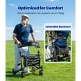 thumbnail image 4 of Andadores VOCIC para personas mayores con asiento, andador ligero con ruedas y asiento y frenos, andador plegable con ruedas, todoterreno, 4 of 5