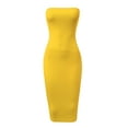 thumbnail image 2 of FashionMille Women's Casual Basic Slim Fit Sleeveless Tube Sexy Strapless Bodycon Midi Dress, 2 of 5