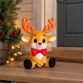 thumbnail image 7 of Christmas Sitting Reindeer Resin Figurine, Cute Red Nosed Deer with Bow, Christmas Decor, Holiday Tabletop Statue for Porch Mantel Shelf Entryway and Indoor Home Decor Display Accent, 7 of 7