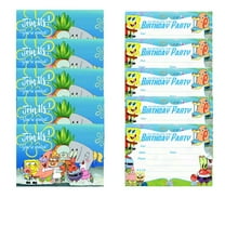 Spongebob Invitations Cards Stock Bulk Birthday Invite Fill-in Party Supplies Decorations for Boys Girls