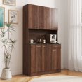 thumbnail image 5 of 70.87" Tall Wardrobe& Kitchen Cabinet, with 6-Doors, 1-Open Shelves and 1-Drawer for bedroom,White, 5 of 10