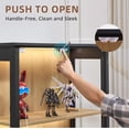 thumbnail image 6 of LELELINKY 65" LED Display Cabinet with Glass Door, Modern Lighted Curio Cabinet with Adjustable Shelves for Living Room Storage, Black, 6 of 10