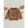 thumbnail image 2 of Bagilaanoe Toddler Baby Girl Boy Casual Sweatshirt Long Sleeve Letter Print Pullover 6M 12M 18M 24M 3T Kids Fall Loose Tee Tops, 2 of 8