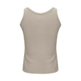 thumbnail image 7 of Fnooota Womens Plus Size Tank Tops with Built in Bra, Slim Fit Summer Ribbed Scoop Neck Padded Camisole Beige Size L-5XL, 7 of 7