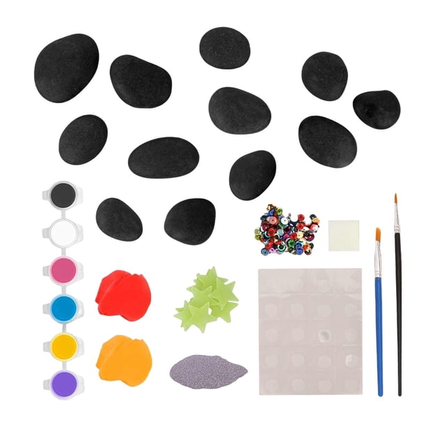 Kit de actividades al aire libre para pintar rocas creativas, pintura de piedra impermeable para estilo B